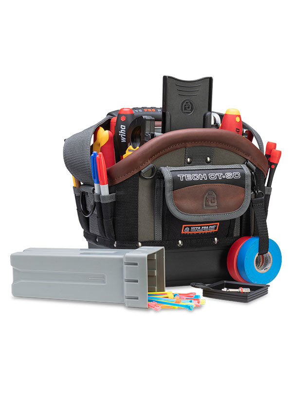 Veto Pro Pac TECH OT-SC - Small Open Top Tech Tool Bag, Waterproof base