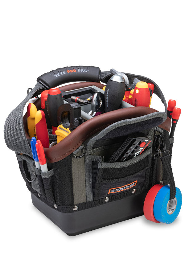 Veto Pro Pac TECH OT-SC - Small Open Top Tech Tool Bag, Waterproof base