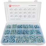 1896 PCS Phillips Pan Head Machine Screw Assortment w/ Nuts Flats & Lock Washers