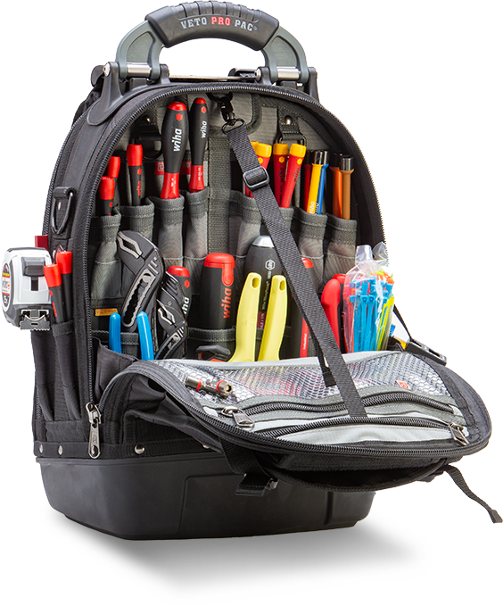 Veto Pro Pac TECH PAC BLACKOUT - Backpack Tool Bag, Waterproof polypropylene base