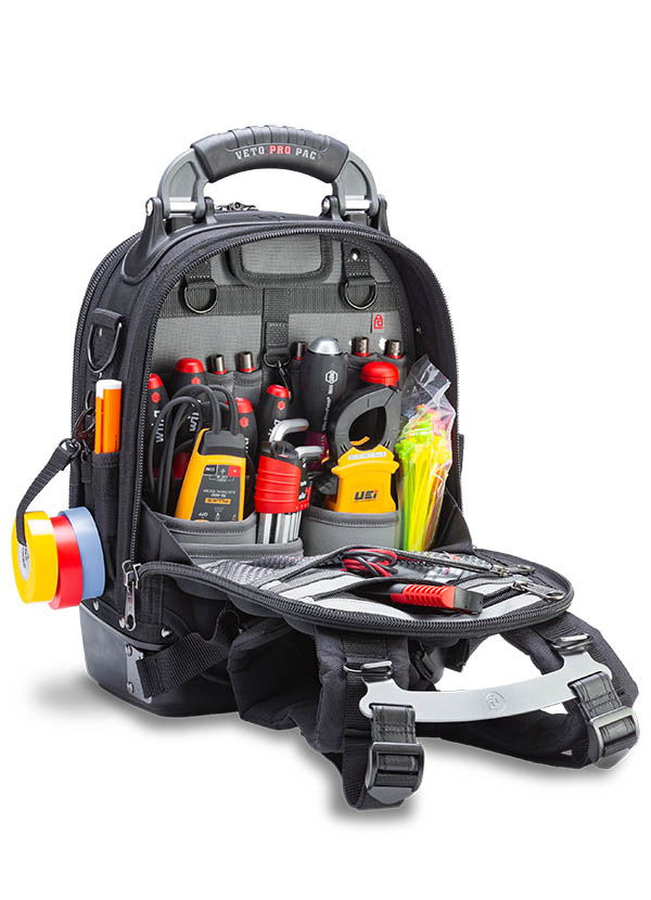 Veto Pro Pac TECH PAC MC BLACKOUT - Compact Backpack Tool Bag, Waterproof base