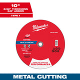 Milwaukee 49-94-0107 4-1/2" x .045" x 7/8" Performance+ Metal Cut Off Wheel - Type 27