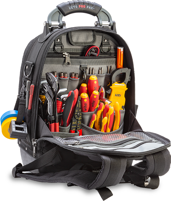 Veto Pro Pac TECH PAC BLACKOUT - Backpack Tool Bag, Waterproof polypropylene base