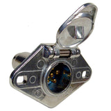 Pico 0729PT 6-Pole Metal Female Trailer Connector Socket Chrome Plated Die Cast 35 Amp 1/pk