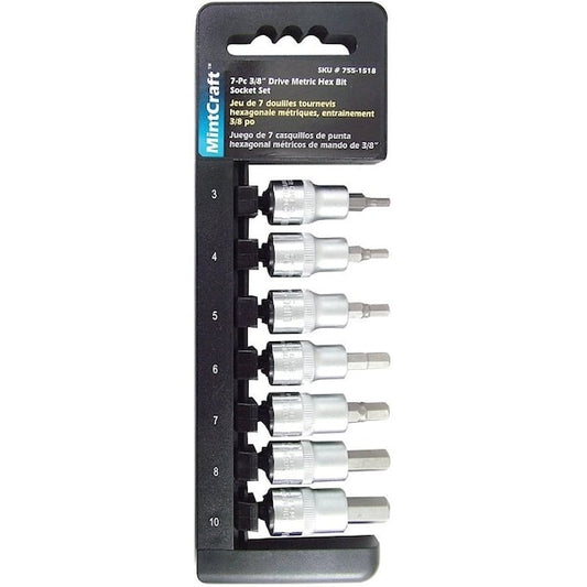 Vulcan Tools Socket Set, Chrome Vanadium Steel, Chrome, 7551518-OG