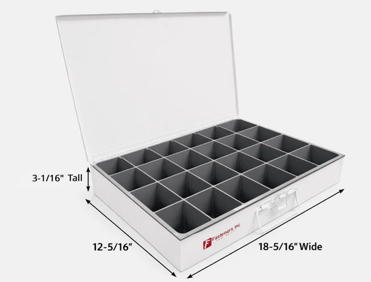 Large 24 Hole Metal Drawer Compatible With Slide Rack White DURHAM # 102-95
