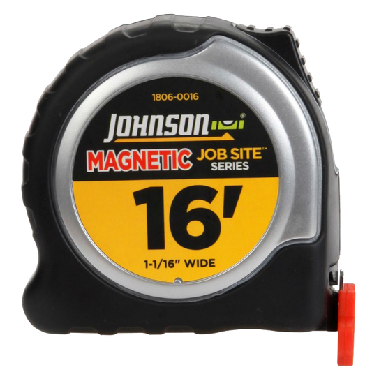 Johnson Level Tools 1806-0016 16' X 1-1/16" Job Site™ Magnetic Power Tape