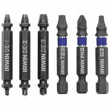 IRWIN, 1876225, Screw Extractor Set, 6-Piece, M2 High-Speed Steel, DoubleLok Technology, Serrated Tip