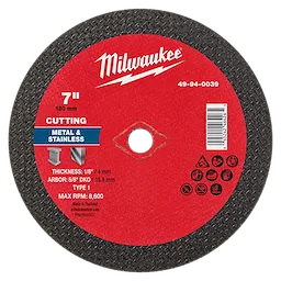 Milwaukee 49-94-0039 7" x 1/8" x 5/8" DKO Metal Cut Off Wheel - Type 1