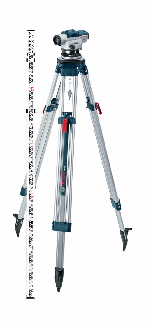Bosch, GOL 32CK, Optical Level, 32x Magnification, ±1/16 in at 100 ft, 400 ft Range, Magnetically Dampened Compensator