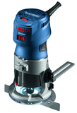 Bosch, GKF125CEN, Palm Router, 1.25 hp; 7 A, 16,000 to 35,000 RPM, Fixed Base
