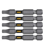 DeWalt DWA2TX25-5 DeWalt Max Fit Torx T25 X 2 in. L Power Bit S2 Tool Steel 5 pc