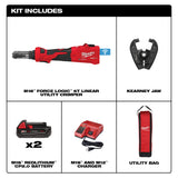 Milwaukee 2978-22K M18 FORCE LOGIC 6T Linear Utility Crimper Kit w/ Kearney Jaw