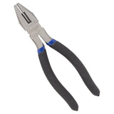 Vulcan Tools Linesman Plier, 8 in OAL, 1.2 mm Cutting Capacity, 1-1/2 in Jaw Opening, Black/Blue Handle