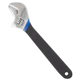 Vulcan Tools Adjustable Wrench, 12 in OAL, 1.04 in Jaw, Steel/Vinyl, Chrome, Non-Slip Handle
