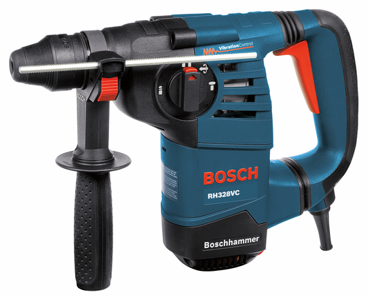 Bosch, RH328VC, Rotary Hammer, 2.6 Ft.-Lbs. Impact Energy, 8 A, 1.125 in Cutting Capacity, SDS-plus