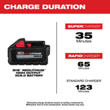 Milwaukee Tool, 48-11-1865, Battery Pack, 18V, 6.0 Ah, Lithium-Ion, M18 Compatibility
