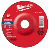 Milwaukee 49-94-0513 5" x 1/4" x 7/8" Metal Grinding Wheel - Type 27