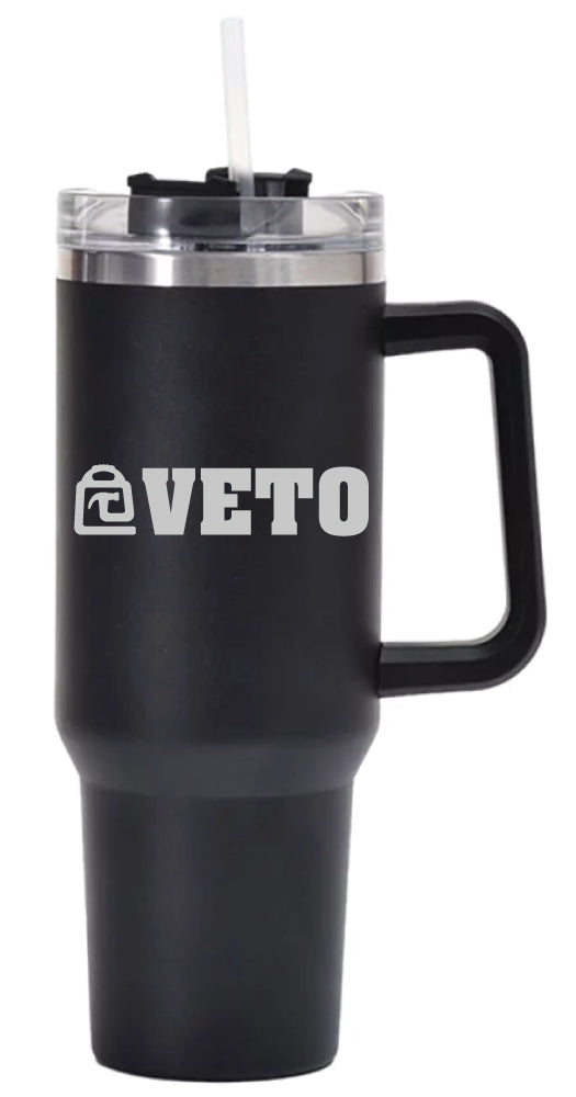 Veto Pro Pac 40 OZ BLACK TUMBLER WITH HANDLE - Drinkware