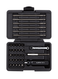 Vega Tools, V34-BRH, Bit and Hand Driver Set, 1/4 in Hex, S2 Modified Shock Resistant Steel, Multi-Tip Configuration