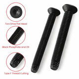 1/4"-20 x 2 1/2"Torx Trailer FloorIng Floorboard Screws + Drill Bit+T30