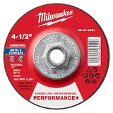 Milwaukee 49-94-0607 4-1/2" x 1/4" x 5/8"-11 Performance+ Metal Grinding Wheel - Type 27
