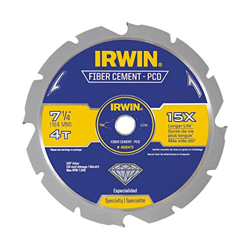 IRWIN, 4935624, Circular Saw Blade, 10 in, Polycrystalline Diamond Tipped, 6 Tooth