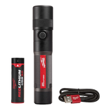 Milwaukee Tool, 2161-21, Flashlight, 1100 Lumens, 175 m Beam, IP67 Rated, USB Rechargeable, Aluminum