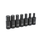CRESCENT CIMBS11 7 Pc. 1/2" Drive Hex Bit Impact SAE Socket Set - CIMBS11 , Black