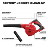 Milwaukee Tool, 0884-20, Compact Blower, 160 mph; 0 to 18,000 RPM; 100 CFM; 18 V