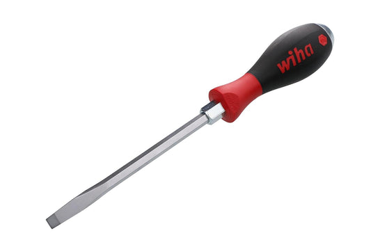 Wiha 53027 Slotted Screwdriver with SoftFinish Handle and Solid Metal Cap, 8.0 x 150mm