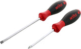 Wiha 30279 2 Piece SoftFinish Slotted and Phillips Screwdriver Set