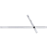 Johnson Level & Tool ADS48 Heavy Duty Aluminum Adjustable T-Square, 48", Silver