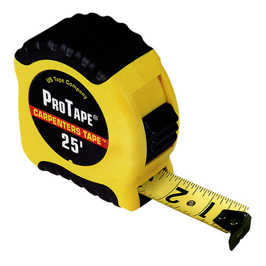 US Tape 52712 3/4" x 12' Carpenter's Tape; yellow case - image 1