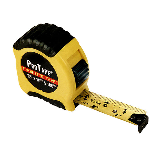 US Tape 53025 1" x 25' Engineer's Tape; yellow case - image 1