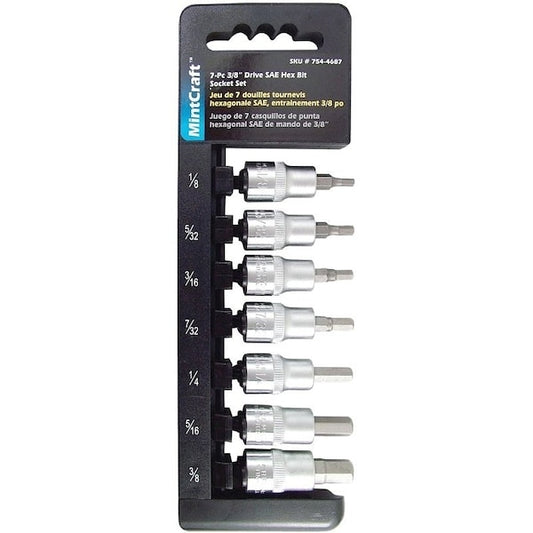 Vulcan Tools Socket Set, Chrome Vanadium Steel, Chrome, 7544687-OG