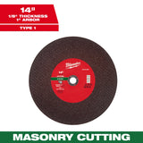 Milwaukee 49-94-1905 4-1/2" x 1/8" x 7/8" Masonry Cut Off Wheel - Type 1