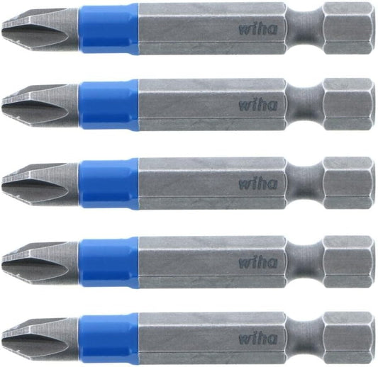 Wiha 70269 TerminatorBlue Impact Bit Phillips #2 - 2 Inch - 5 Pack