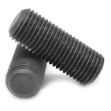 M5-0.8 x 12MM Black Socket Set Screw Flat Point DIN 913