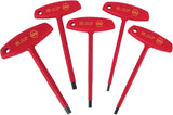 Wiha 33478 Insulated T-Handle Hex Metric Set with 4.0, 5.0, 6.0, 8.0 and 10.0mm, 5-Piece