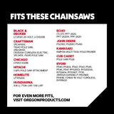 Oregon R40 AdvanceCut Chainsaw Chain for 10-Inch Bar – 40 Drive Link Replacement Chainsaw Blade, .043 Inch Gauge, 3/8 Inch Pitch, fits Remington, Husqvarna, Ryobi and more,Gray