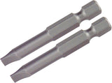 Wiha 74061 Slotted Power Bit 3.0 x 50mm (2 Bit Pack)