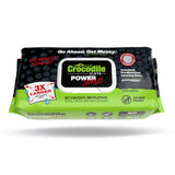 Crocodile Cloth PowerScrub - 80 Dual Surfaced Cloths, 10in X 15in. Large, Moist, Absorbent and Disposable Cleaning Cloths. Safe on Skin and Multiple Surfaces. (6500-080)