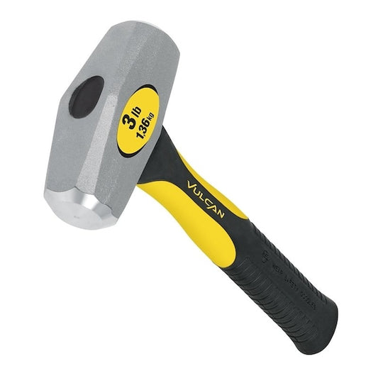 Vulcan Tools 34519 Hammer, 3 lb Head, Drilling, Forged Milled Head, Steel Head