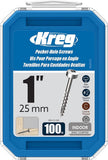 Kreg SPS-C1-100 Zinc Pocket-Hole Screws, 1-Inch #7 Coarse Thread, Pan Head (100 Count)