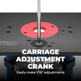 Kreg PRS5000 Precision Router Lift - Router Table Lift System - Durable Router Plate Insert - Router Table Plate Insert - For Quick, Accurate, Reliable & Repeatable Setups