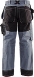 Blaklader Men's X1600 Cotton Durable Work Pants with Cordura Reinforced Pockets Grey