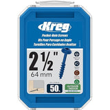 Kreg SML-C250B-50 Blue Kote Pocket Screws, 2 1/2-Inch, Coarse Thread, Maxi-Loc Head (50 Count)