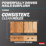 Makita XNB06Z 18V LXT® Lithium‑Ion Brushless Cordless 2‑1/2” Angled Finish Nailer, 16 Ga., Tool Only