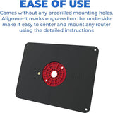 Kreg PRS4038 Precision Router Table Insert Plate - Undrilled